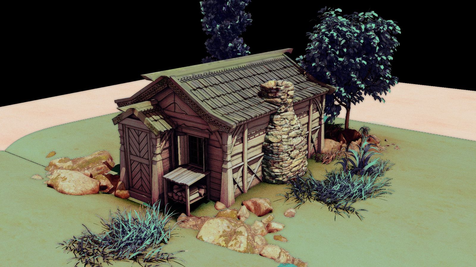 Hut 3D asset WIP